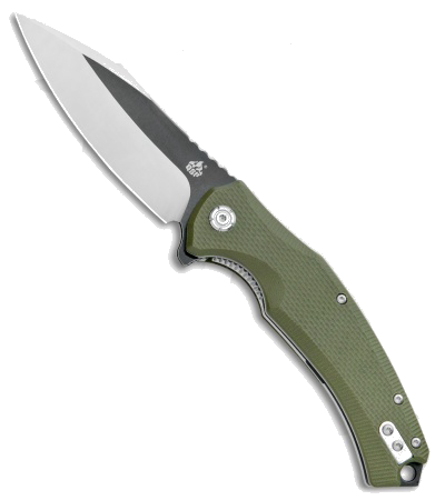 product image for QSP Snipe OD Green G-10 Handle D2 Steel Blade Folding Knife