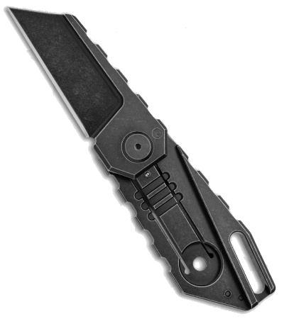 product image for Quartermaster ALF-6 Yoda Titanium Frame Lock Knife CPM-S35VN Black Blade
