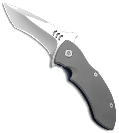 product image for Quartermaster QSE-4 Mr. Furley Texas Tea and Blue Titanium Frame Lock Knife CPM154 Satin Finish