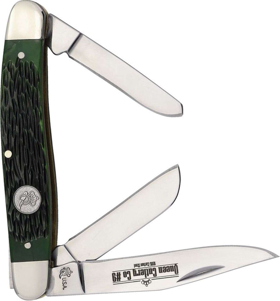 Queen Cutlery Medium Stockman Green Jigged Bone QGPSB47 product image