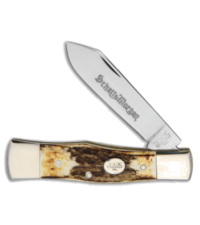 product image for Queen Cutlery Jumbo Gunstock Traditional Pocket Knife Elk Stag