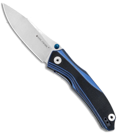 Real Steel Knives Horus Free Liner Lock Knife Black Blue G 10 3 6 SW 7432  Knife Information