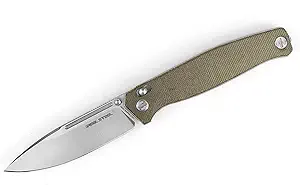 product image for Real Steel Huginn Slide Lock Folding Pocket Knife VG10 Blade G10 Grip Satin Green
