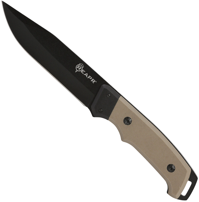 product image for Reapr Brigade Black and Tan G10 Handle Fixed Blade Knife 5