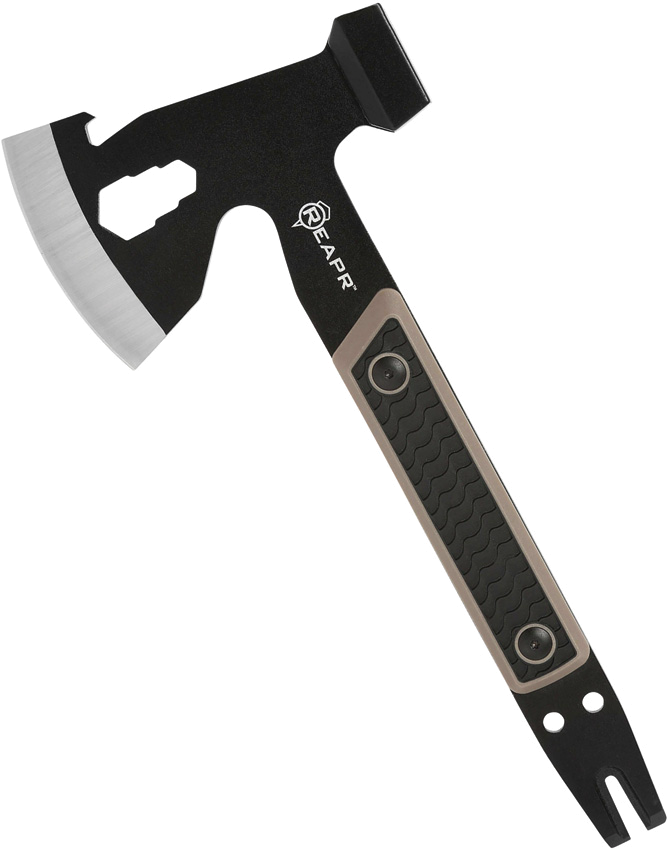 product image for Reapr Versa Camp Axe Black and Brown TPR Handle 420 Stainless