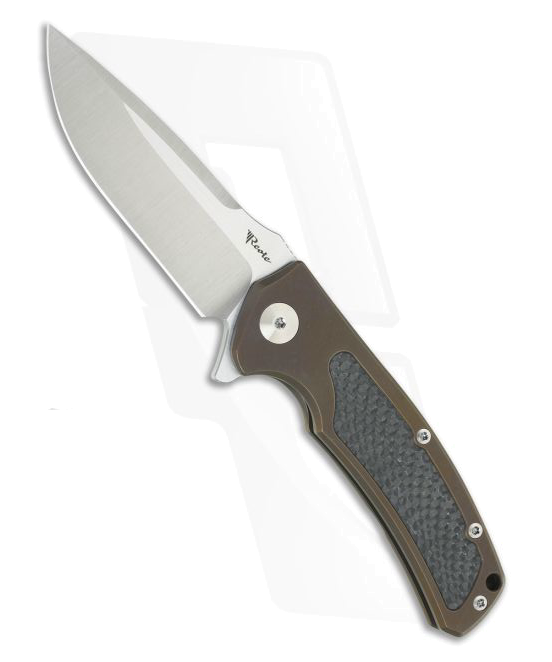 product image for Reate Knives Mini Horizon D Bronze Titanium M390 Frame Lock Flipper