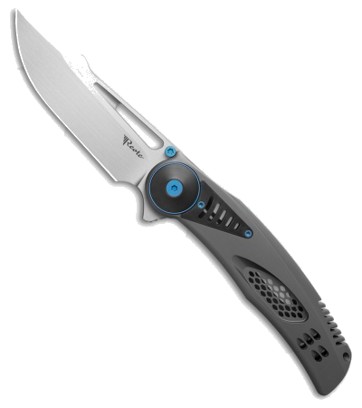 product image for Reate GTR Frame Lock Knife Titanium W Zirconium Inlay Clip 3 6 Satin