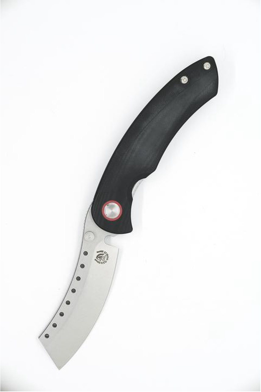 Red-Horse Hell Razor HRPG-10 Folding Knife Black G10 Handle S35VN Plain Edge Satin Finish