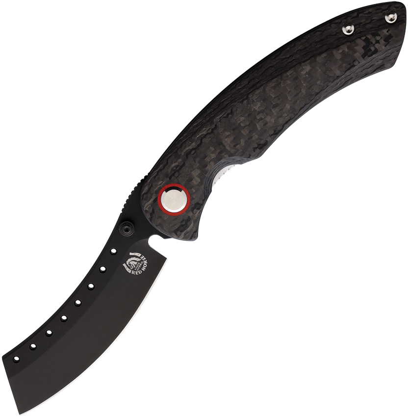 product image for Red Horse Knife Works Hell Razor Black S35VN Linerlock Twill Carbon Fiber 3.5