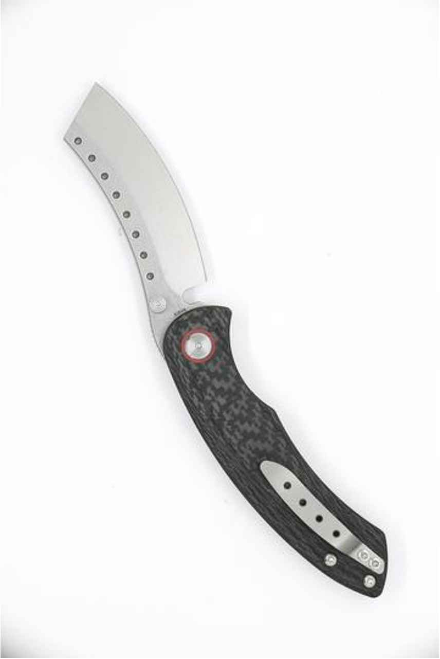 product image for Red-Horse Hell Razor Black Carbon Fiber Folding Knife S35VN HRPCFSAT