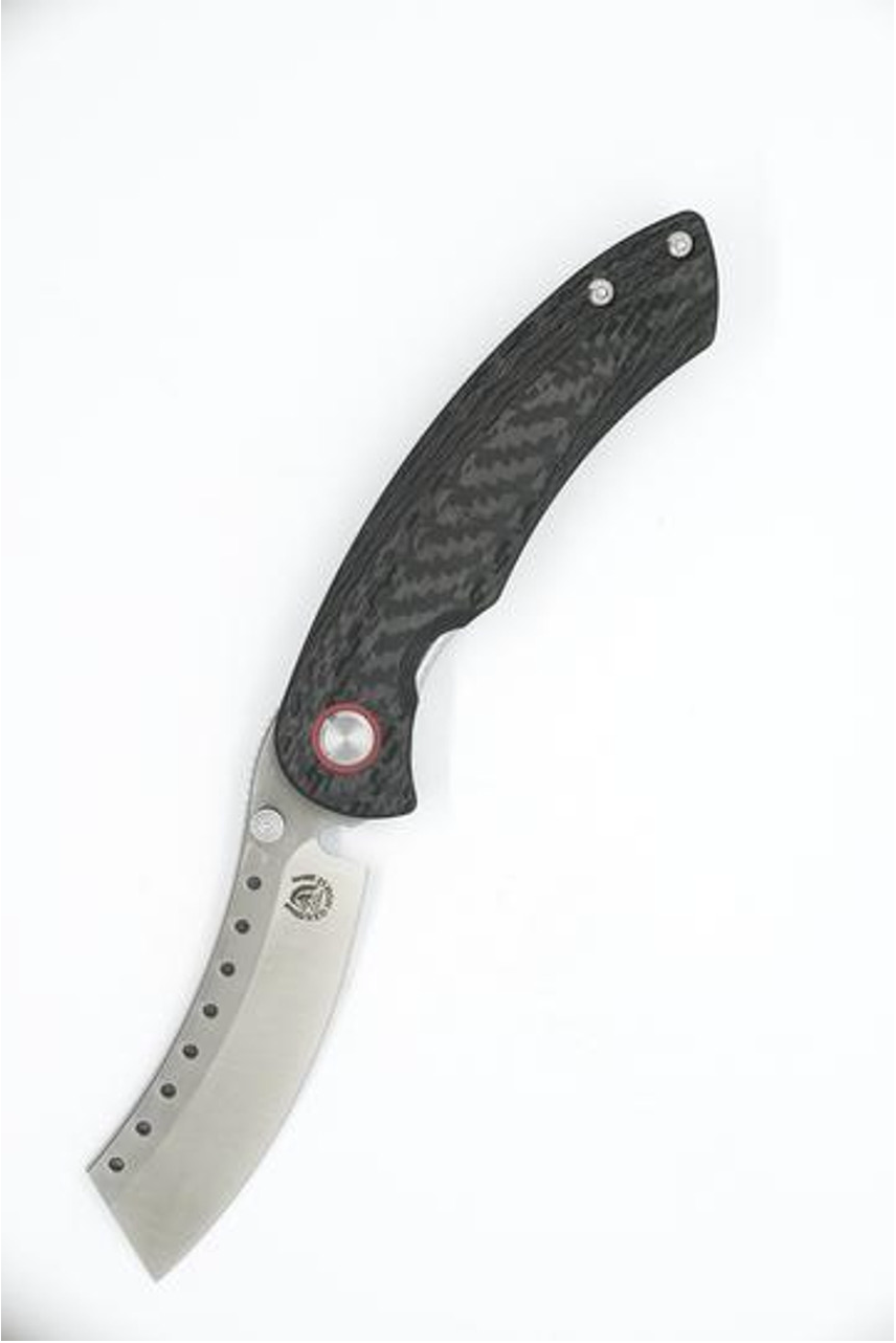 product image for Red-Horse Hell Razor Black Carbon Fiber Folding Knife S35VN HRPCFSW