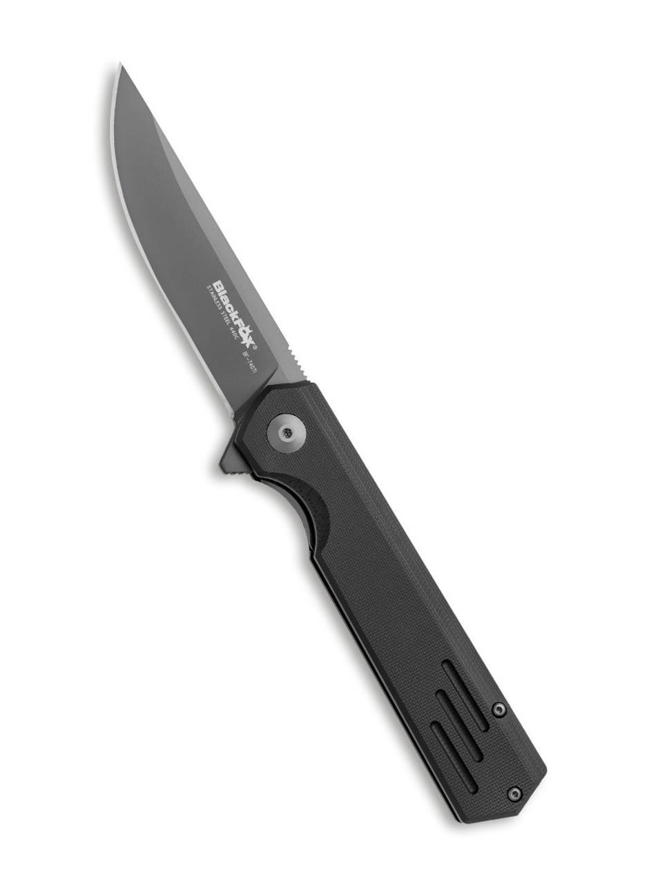 product image for Revo BF 740 TI Revolver Flipper Knife Black Handle Plain Blade