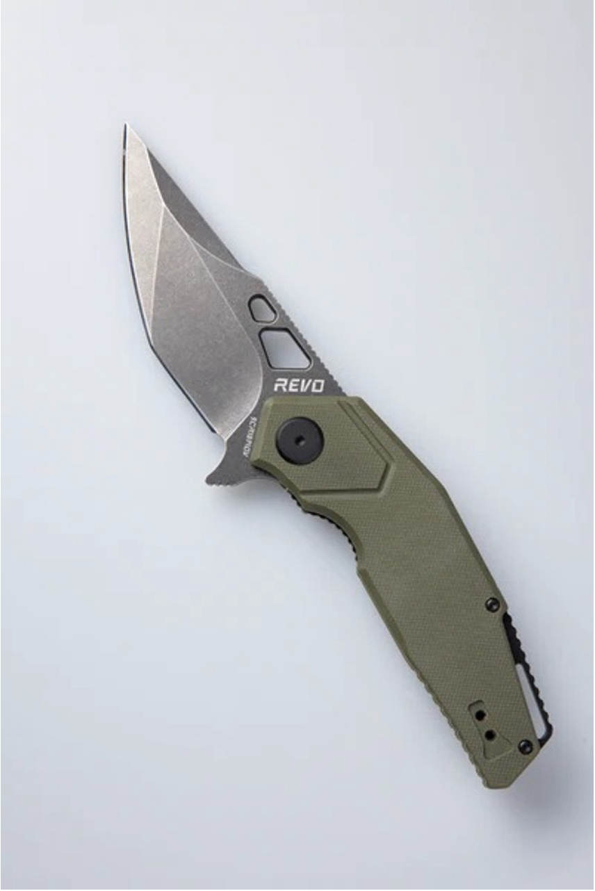 product image for Revo Berserk V2 OD Green G10 Handle Folding Knife