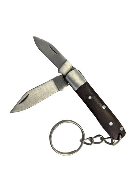 product image for Rex Mini Trapper Brown Wood Folding Pocket Key Chain Knife PK 117 48