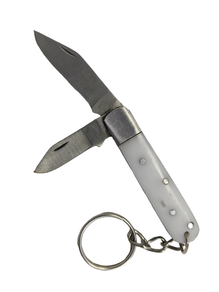 product image for Rex Mini Trapper White PK 117 48 Folding Pocket Key Chain Knife