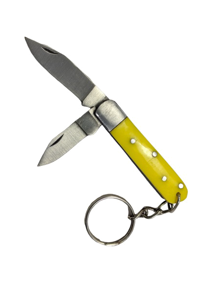 product image for Rex Yellow Mini Trapper Folding Pocket Knife PK 117 48