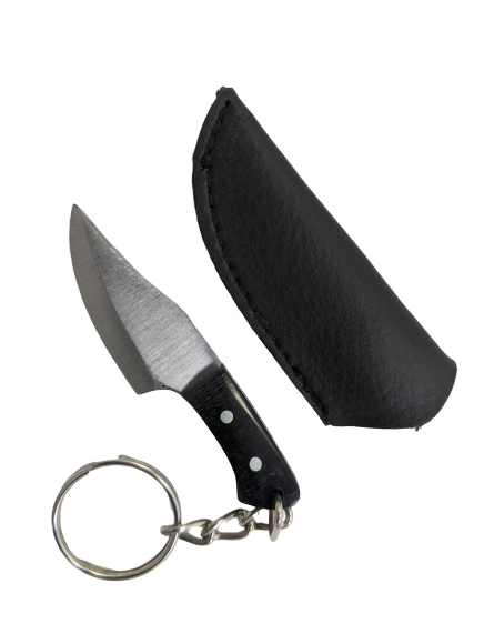 product image for Rex Mini Key Chain Black Fixed Blade Hunting Knife PK 121 48