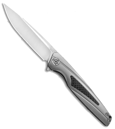 product image for Rike-Knife 803 Kwaiken Gray Titanium Carbon Fiber Frame Lock Knife
