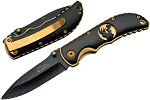 product image for Rite Edge Black and Gold 211193 DE Deer Folding Knife