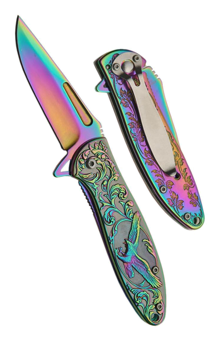 Rite-Edge Rainbow Spring Assist Folding Pocket Knife