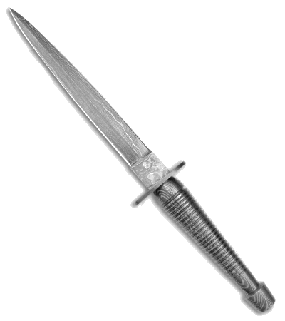 product image for Rite-Edge Damascus Commando Dagger Fixed Blade Knife