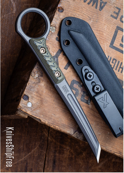 product image for RMJ Tactical Stabby Guy Pry Tool Dirty Olive G10 CPM-3V Tungsten Cerakote