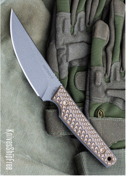 product image for RMJ Tactical Unmei Nitro V Tungsten Cerakote Hyena Brown G-10