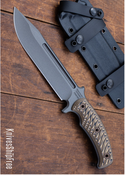 product image for RMJ Tactical Combat Africa 80CrV2 Black G-10