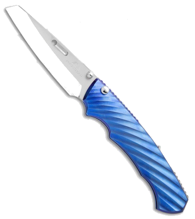 product image for Rockstead RYO H-ZDP Blue Titanium Folding Knife