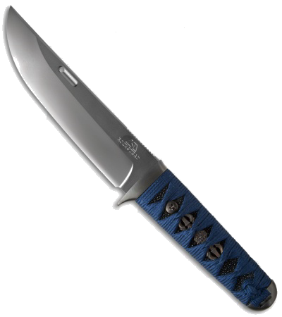 product image for Rockstead UN Blue Silk Wrapped Handle YXR7 Steel DLC Coated Fixed Blade Knife