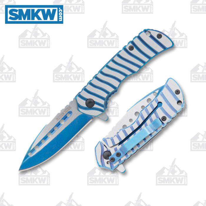 Rough Ryder Blue Streak Framelock Folding Knife 440A Stainless Steel product image