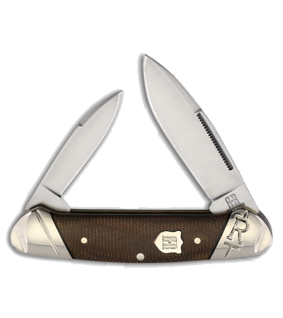 product image for Rough Rider Canoe Knife 3 63 Brown Micarta RR 2331