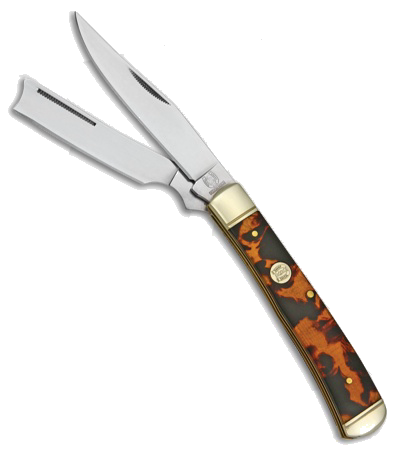 Rough Ryder Razor Trapper Knife 4 1 Tortoise Shell Celluloid RR 515 product image