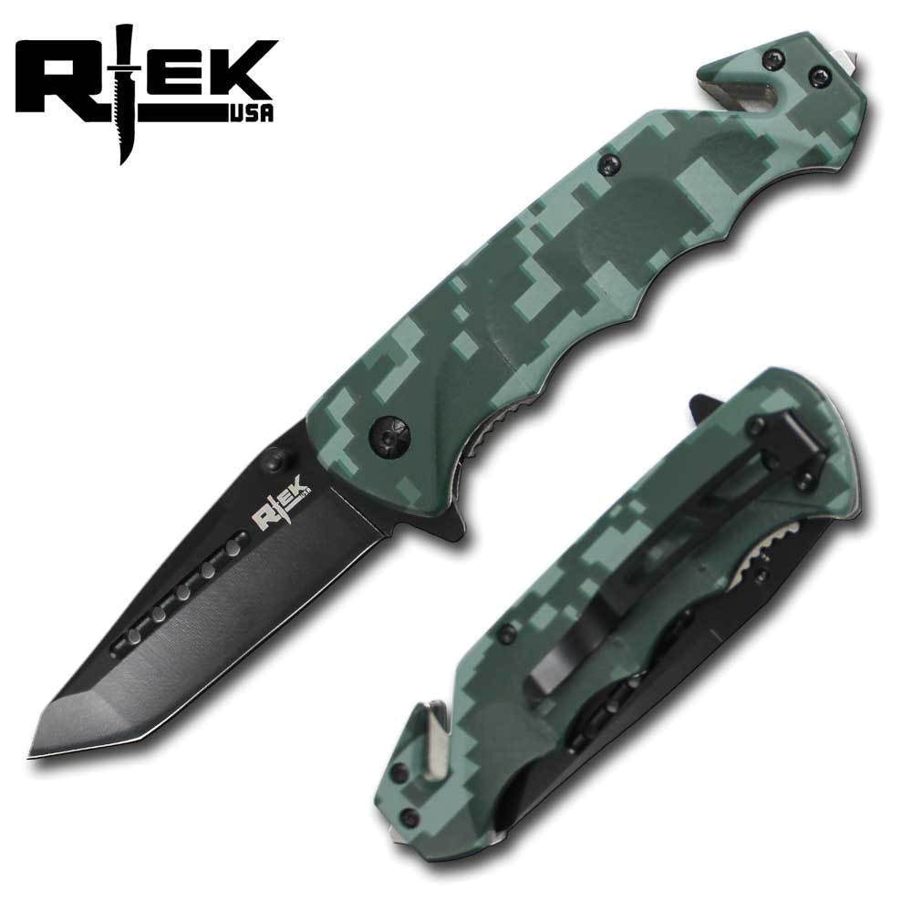 product image for Rtek Black Tanto Blade Folding Knife