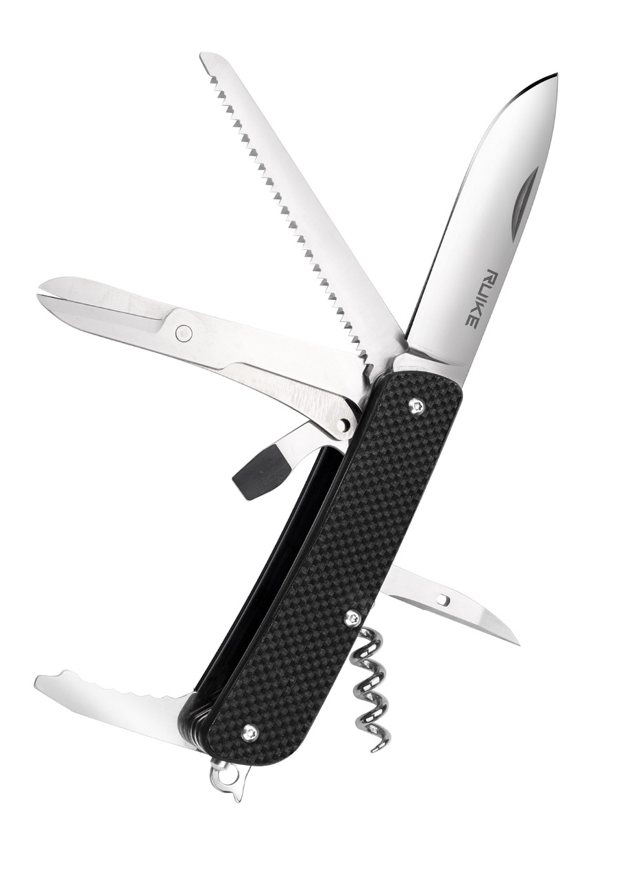 RUIKE M42 Black G10 Handle Medium Folder Knife