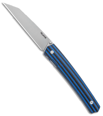 product image for RUIKE P865 Black and Blue G10 Handle 14C28N Wharncliffe Blade Knife