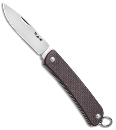 product image for RUIKE S11 Brown G-10 Handle Slip Joint Knife with Satin Blade
