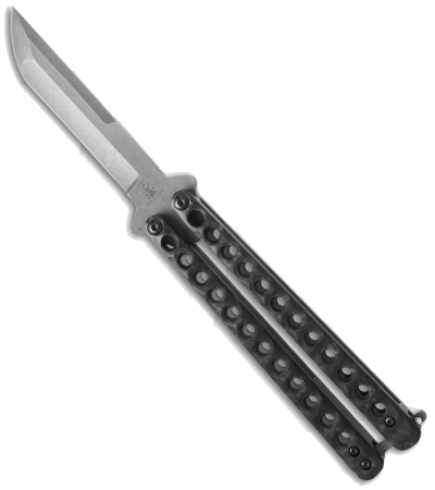 product image for Sam Eddleman Black Katana Balisong Knife Carbon Fiber Model 4.25