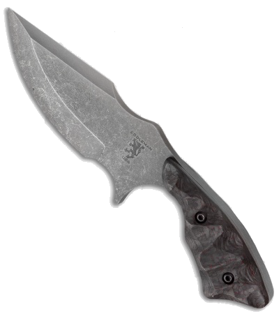 product image for Sam Eddleman Octos Neck Knife Carbon Fiber Black N690 Steel Acid Wash Finish