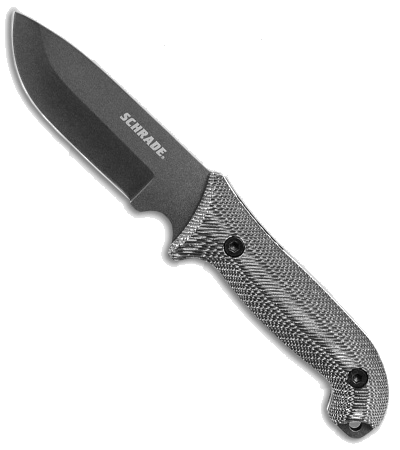 product image for Schrade SCHF51M Frontier Full Tang Fixed Blade Knife Black Gray Micarta