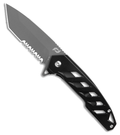 product image for Schrade Black Ventricle Tanto Frame Lock Knife 1159322
