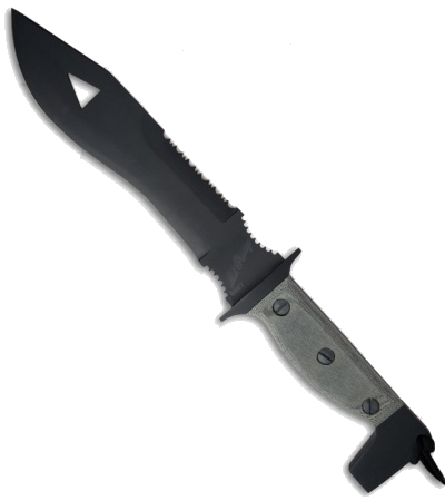 product image for Scorpion Knives Mel Parry Signature Black Fixed Blade Survival Knife