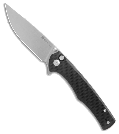 SENCUT Crowley Black Button Lock Knife S-21012-4