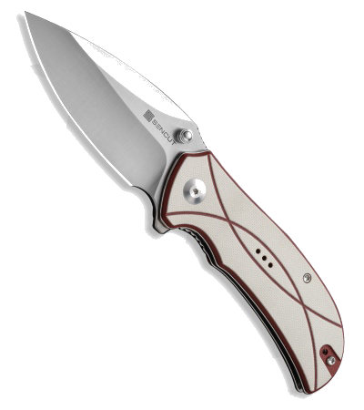 SENCUT Hyrax Liner Lock Knife Ivory Red G 10 3 3 Satin 9 Cr 18 Mo V S 23097 3