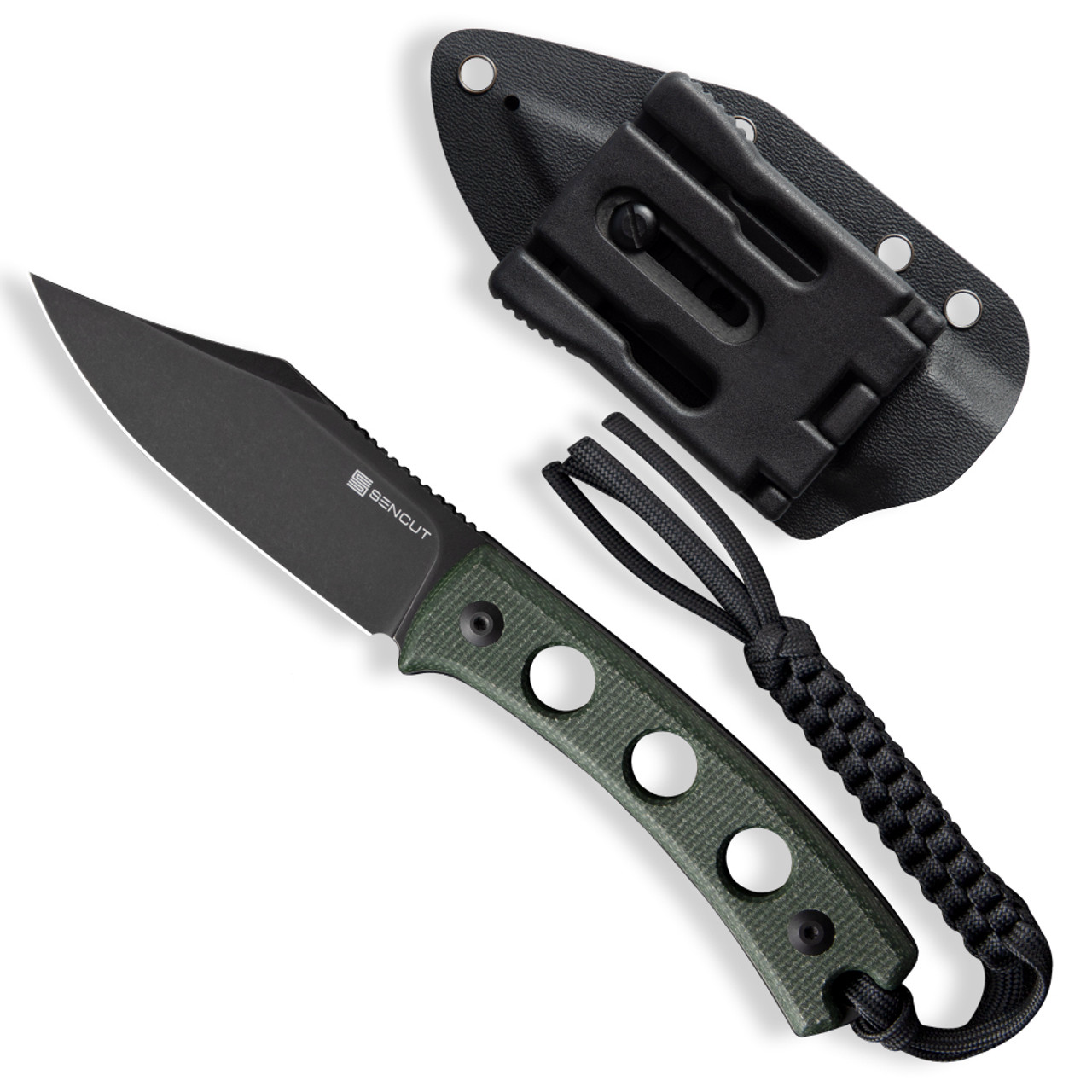 product image for Sencut Waxahachie Green Micarta Fixed Blade Knife