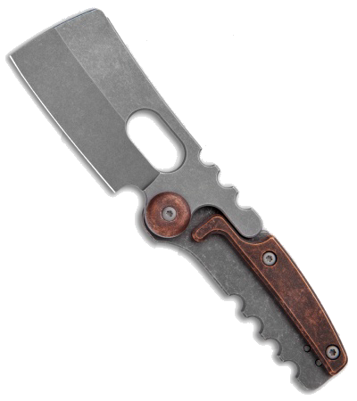 product image for Serge Panchenko Gen 3 Thorn Friction Folding Knife Titanium Copper Stonewash AEB-L