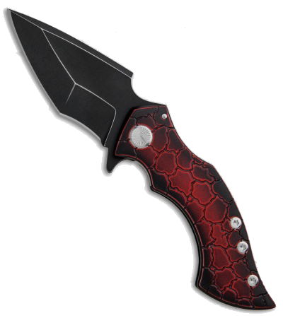 product image for Sergey Rogovets Venom Black Red Titanium Frame Lock Knife