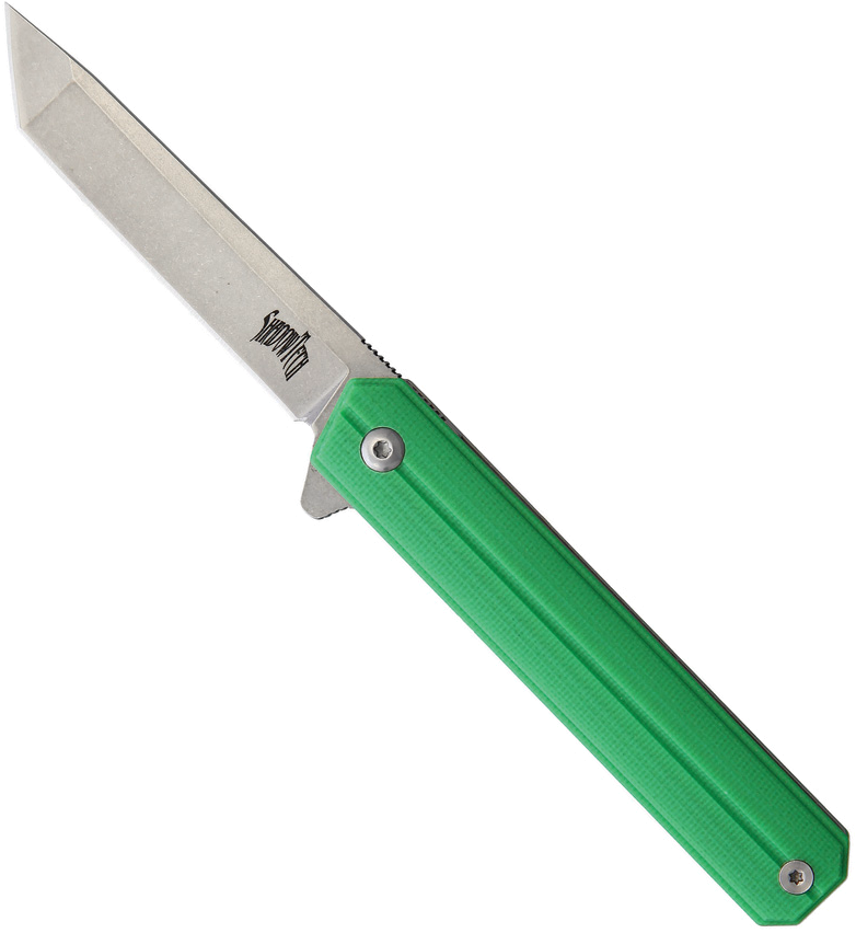 product image for Shadow Tech Streamline Linerlock Green G10 Handle D2 Tanto Blade