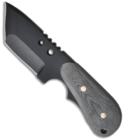 product image for Shadow Tech Black Back-Up XL Tanto Fixed Blade Knife 1095 Steel Black Micarta Handle