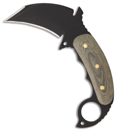 product image for Shadow Tech Combat Karambit Fixed Blade Knife OD Green Micarta 1095 Steel